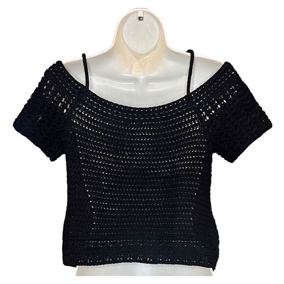 Vince Open Shoulder Organic Cotton Tank in Black NWT Size Small - Picture 5 of 9